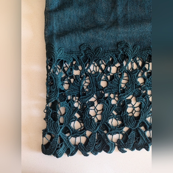 Zara | Emerald Green Lace Maxi Dress | Size S - Picture 5 of 8